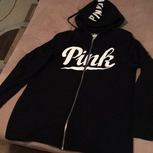 SOLD ON MERCARI—-PINK zip up sweatshirt